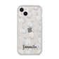 Monochrome Pumpkins with Text iPhone 14 Plus Clear Tough Case Starlight