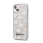 Monochrome Pumpkins with Text iPhone 14 Plus Glitter Tough Case Starlight Angled Image