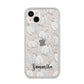 Monochrome Pumpkins with Text iPhone 14 Plus Glitter Tough Case Starlight