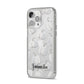 Monochrome Pumpkins with Text iPhone 14 Pro Max Clear Tough Case Silver Angled Image
