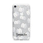 Monochrome Pumpkins with Text iPhone 7 Bumper Case on Silver iPhone