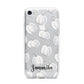 Monochrome Pumpkins with Text iPhone 7 Bumper Case on Silver iPhone