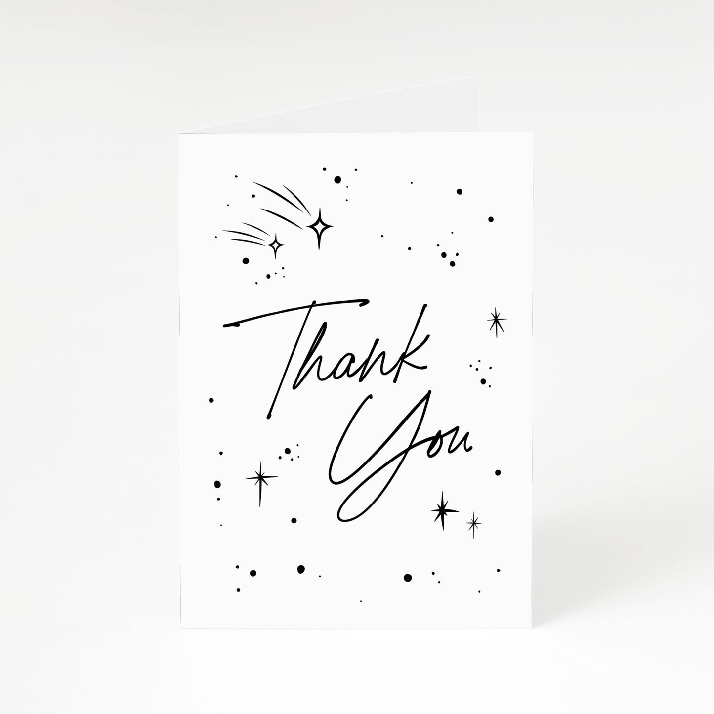 Monochrome Thank You A5 Greetings Card