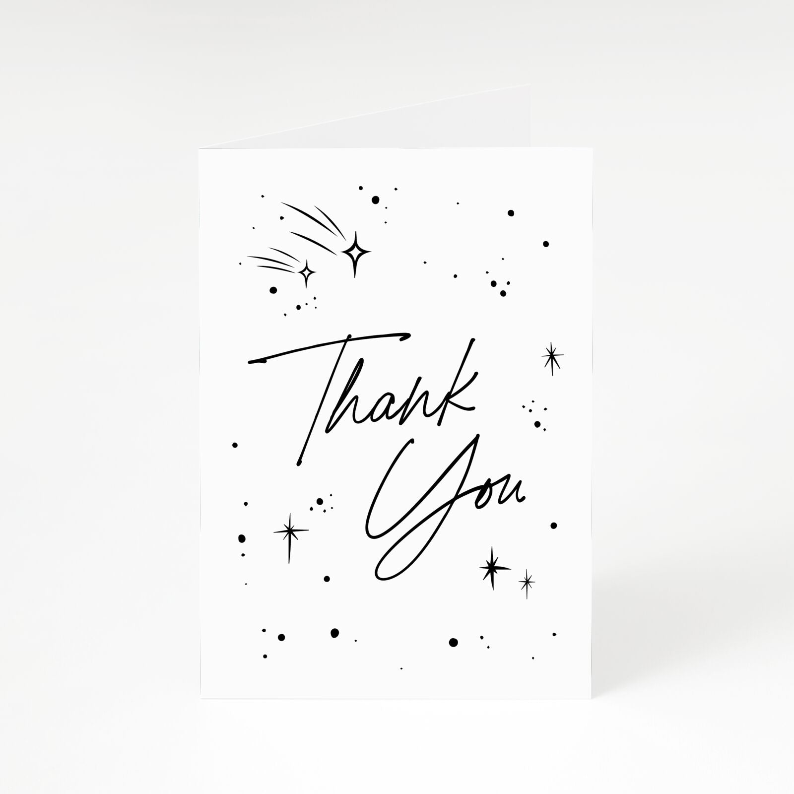 Monochrome Thank You A5 Greetings Card