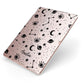 Monochrome Zodiac Constellations with Name Apple iPad Case on Rose Gold iPad Side View
