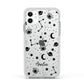 Monochrome Zodiac Constellations with Name Apple iPhone 11 in White with White Impact Case