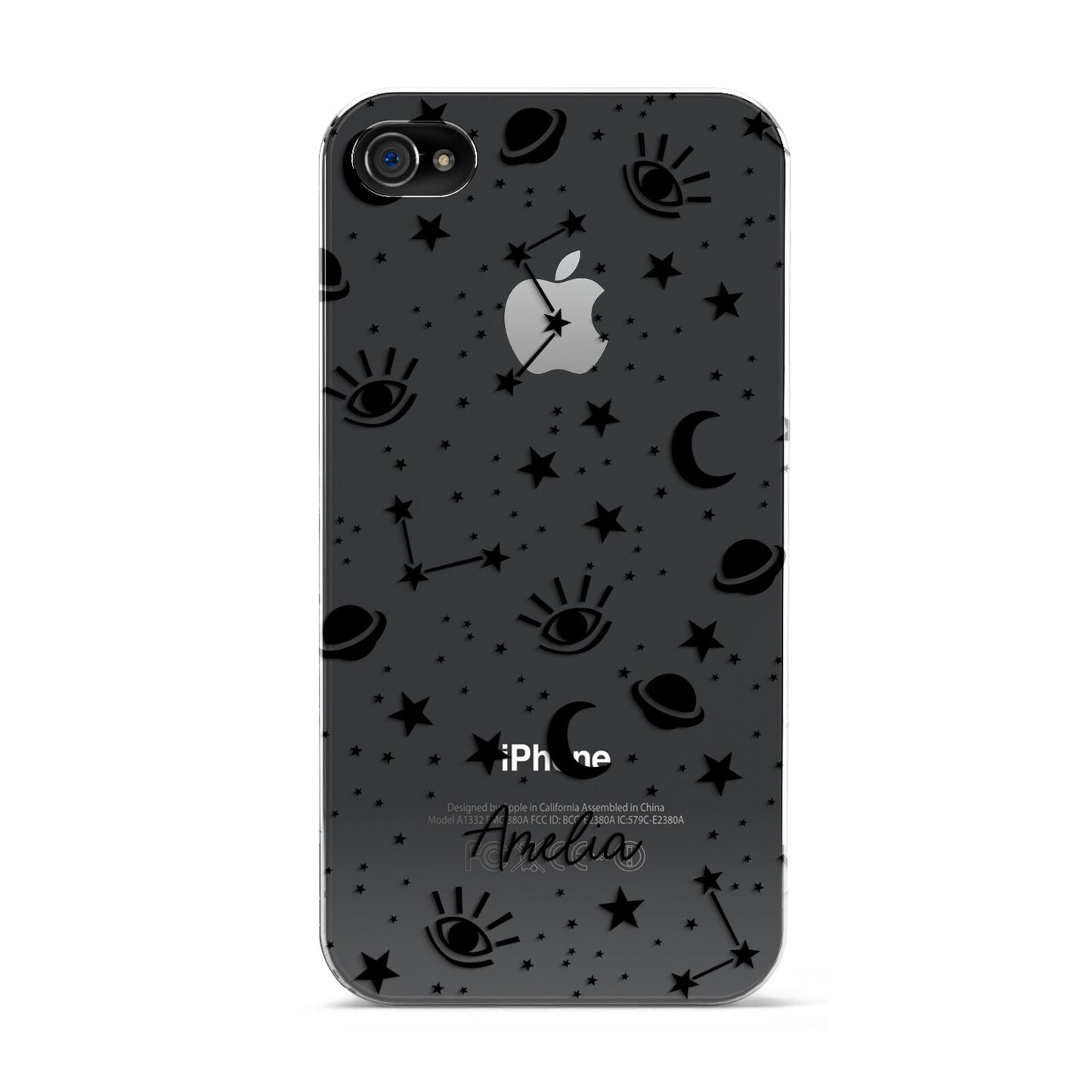 Monochrome Zodiac Constellations with Name Apple iPhone 4s Case