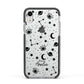 Monochrome Zodiac Constellations with Name Apple iPhone XR Impact Case Black Edge on Silver Phone
