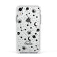 Monochrome Zodiac Constellations with Name Apple iPhone XR Impact Case White Edge on Silver Phone