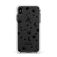 Monochrome Zodiac Constellations with Name Apple iPhone Xs Max Impact Case White Edge on Black Phone