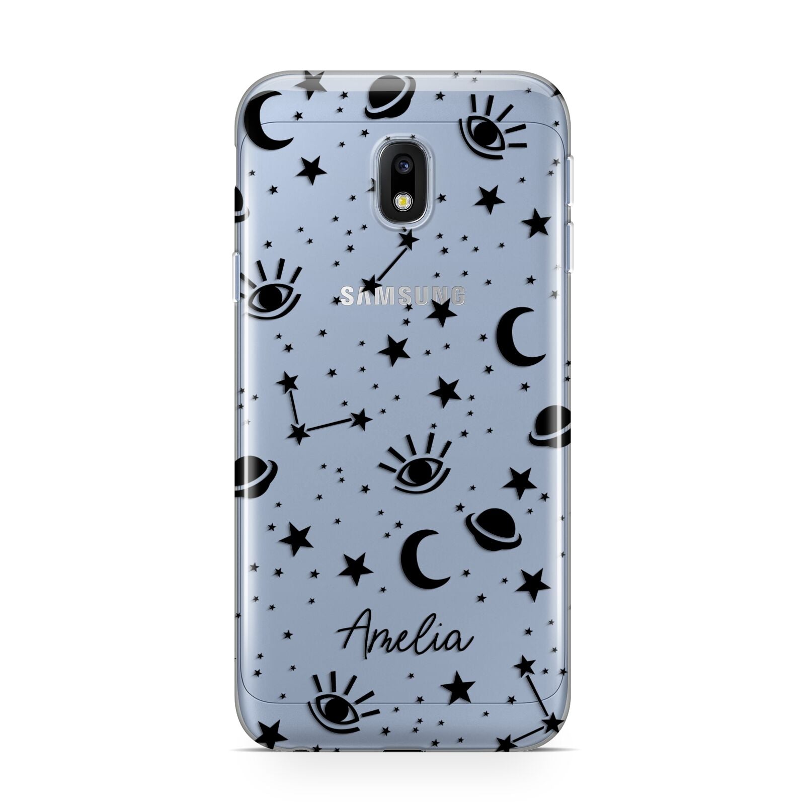 Monochrome Zodiac Constellations with Name Samsung Galaxy J3 2017 Case