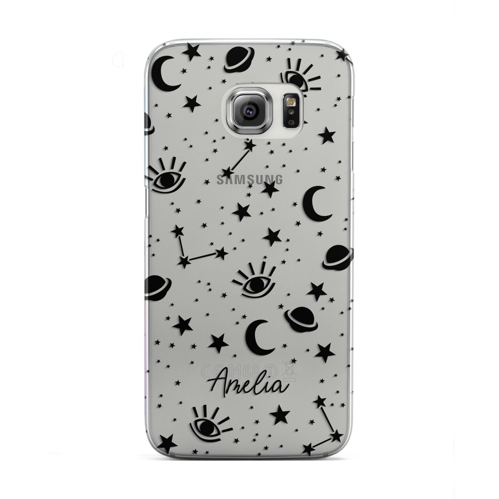 Monochrome Zodiac Constellations with Name Samsung Galaxy S6 Edge Case