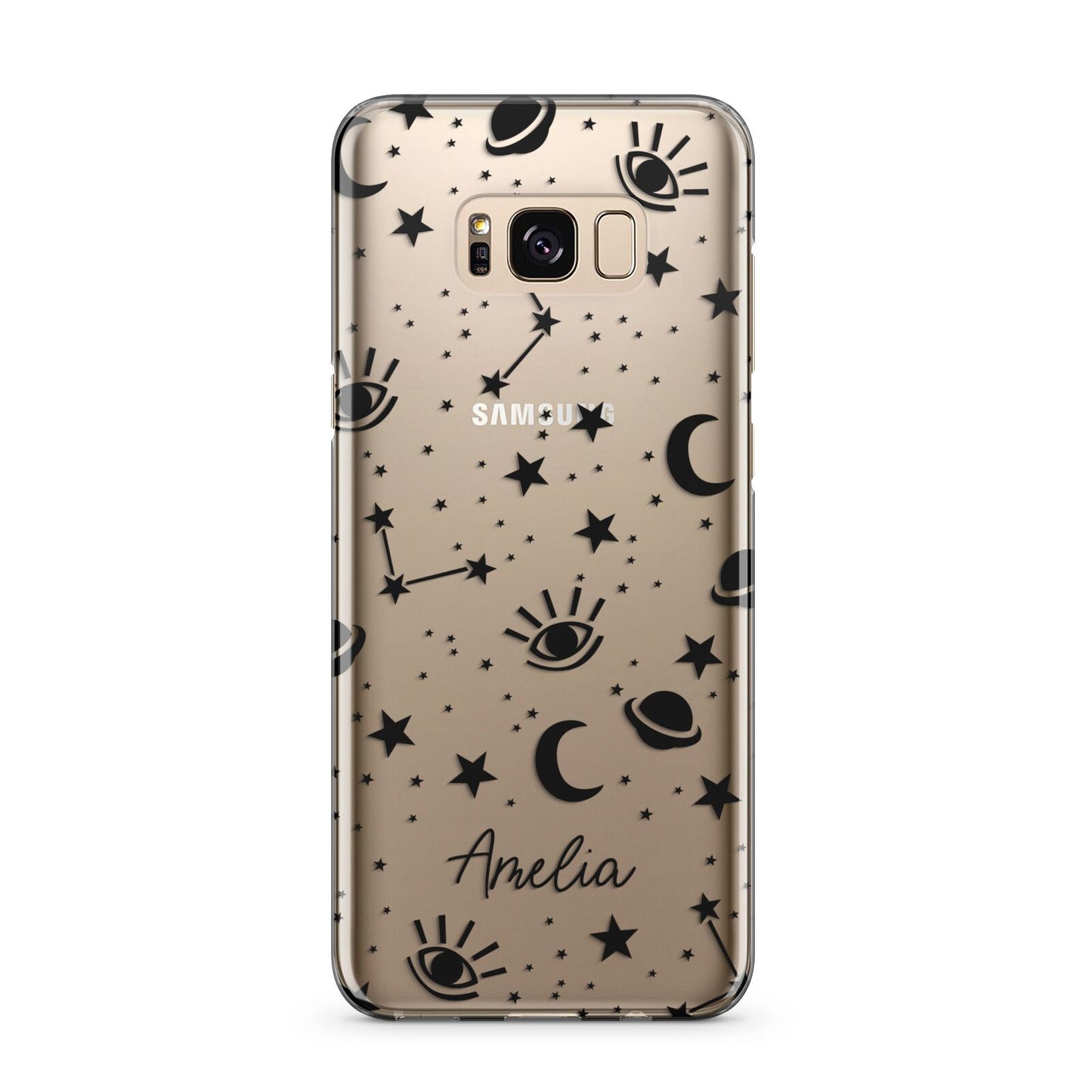 Monochrome Zodiac Constellations with Name Samsung Galaxy S8 Plus Case