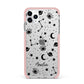 Monochrome Zodiac Constellations with Name iPhone 11 Pro Max Impact Pink Edge Case