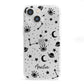 Monochrome Zodiac Constellations with Name iPhone 13 Mini Clear Bumper Case