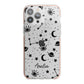 Monochrome Zodiac Constellations with Name iPhone 13 Pro Max TPU Impact Case with Pink Edges