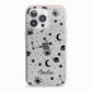 Monochrome Zodiac Constellations with Name iPhone 13 Pro TPU Impact Case with Pink Edges