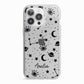Monochrome Zodiac Constellations with Name iPhone 13 Pro TPU Impact Case with White Edges