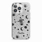 Monochrome Zodiac Constellations with Name iPhone 13 Pro TPU Impact Case with White Edges