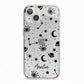 Monochrome Zodiac Constellations with Name iPhone 13 TPU Impact Case with Pink Edges