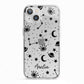 Monochrome Zodiac Constellations with Name iPhone 13 TPU Impact Case with White Edges