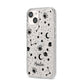 Monochrome Zodiac Constellations with Name iPhone 14 Glitter Tough Case Starlight Angled Image