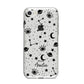 Monochrome Zodiac Constellations with Name iPhone 8 Bumper Case on Silver iPhone