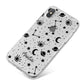 Monochrome Zodiac Constellations with Name iPhone X Bumper Case on Silver iPhone