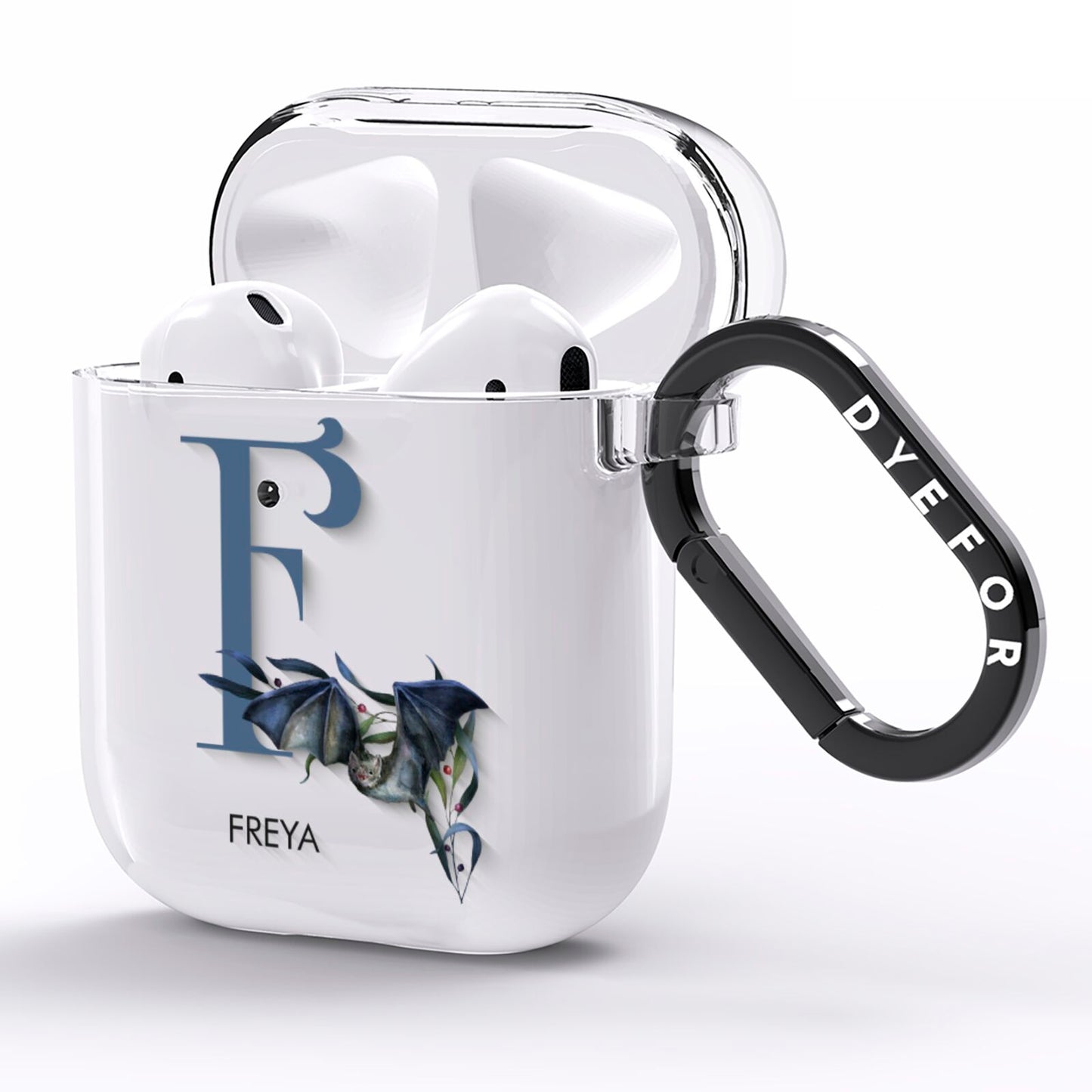 Monogram Bats AirPods Clear Case Side Image