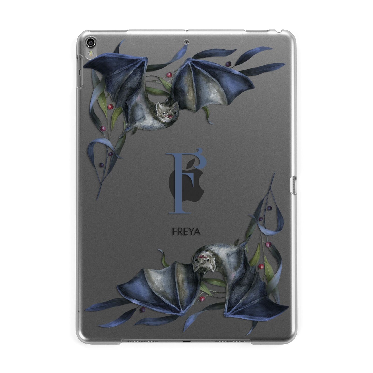 Monogram Bats Apple iPad Grey Case