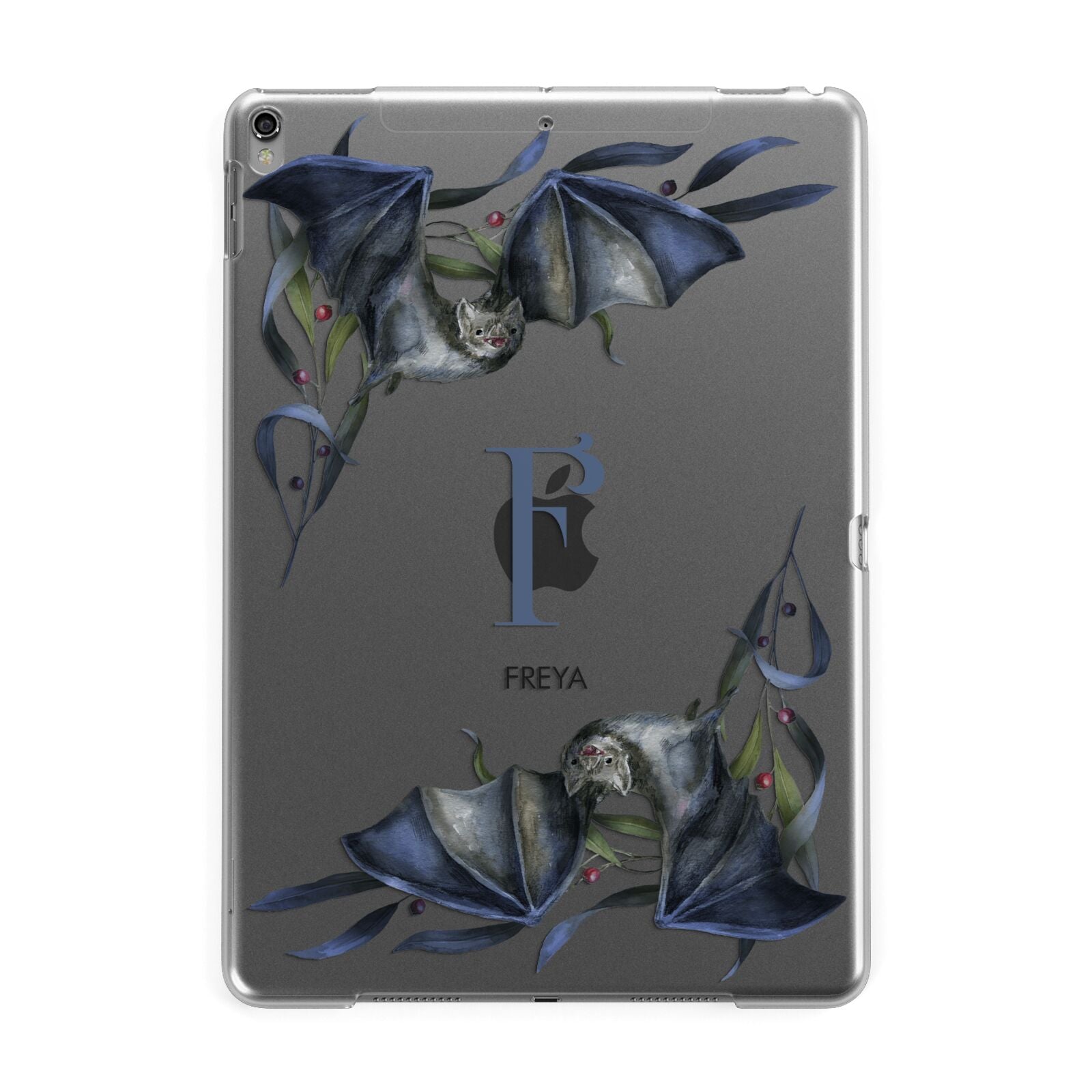 Monogram Bats Apple iPad Grey Case