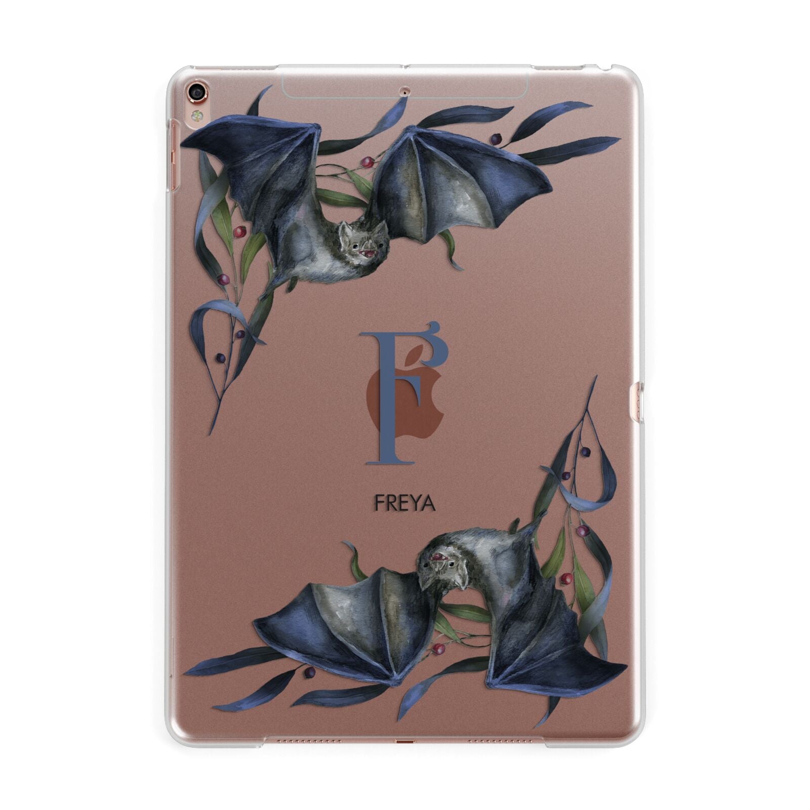 Monogram Bats Apple iPad Rose Gold Case