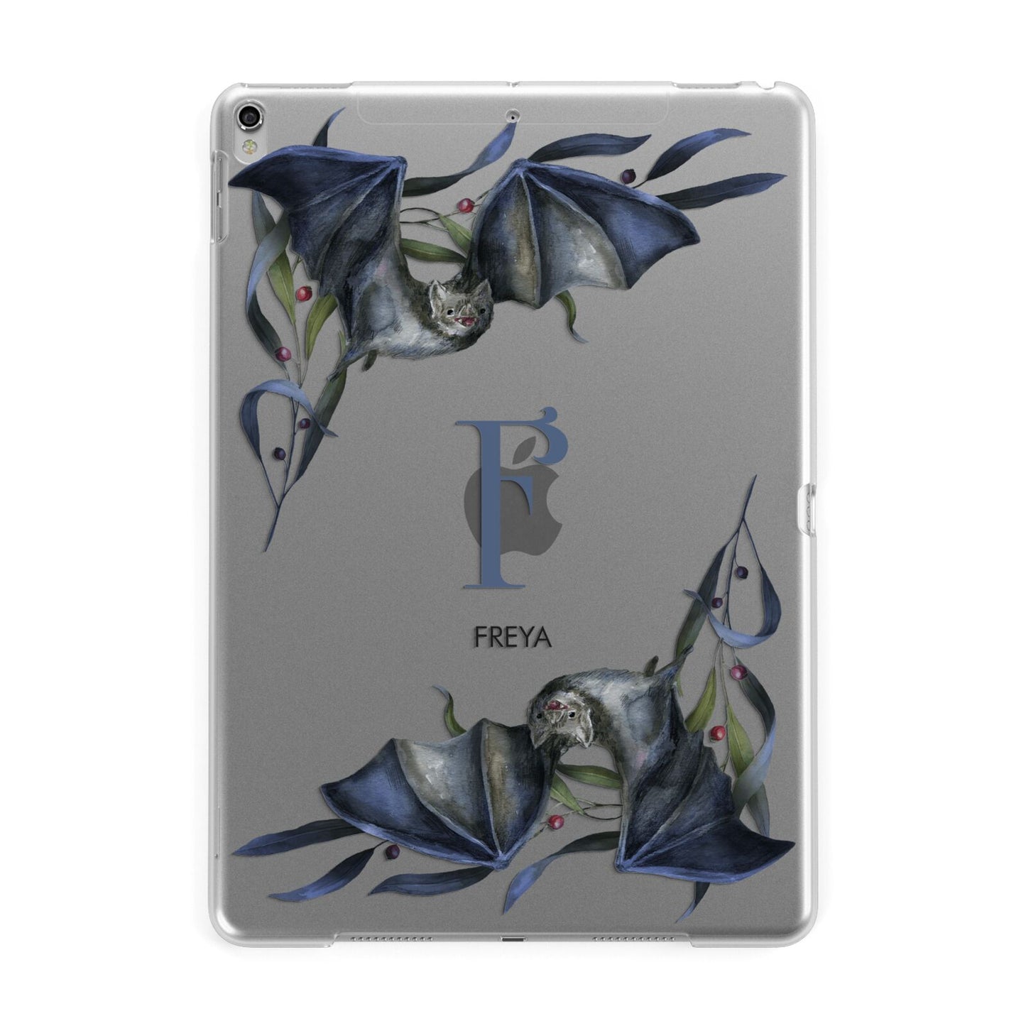 Monogram Bats Apple iPad Silver Case