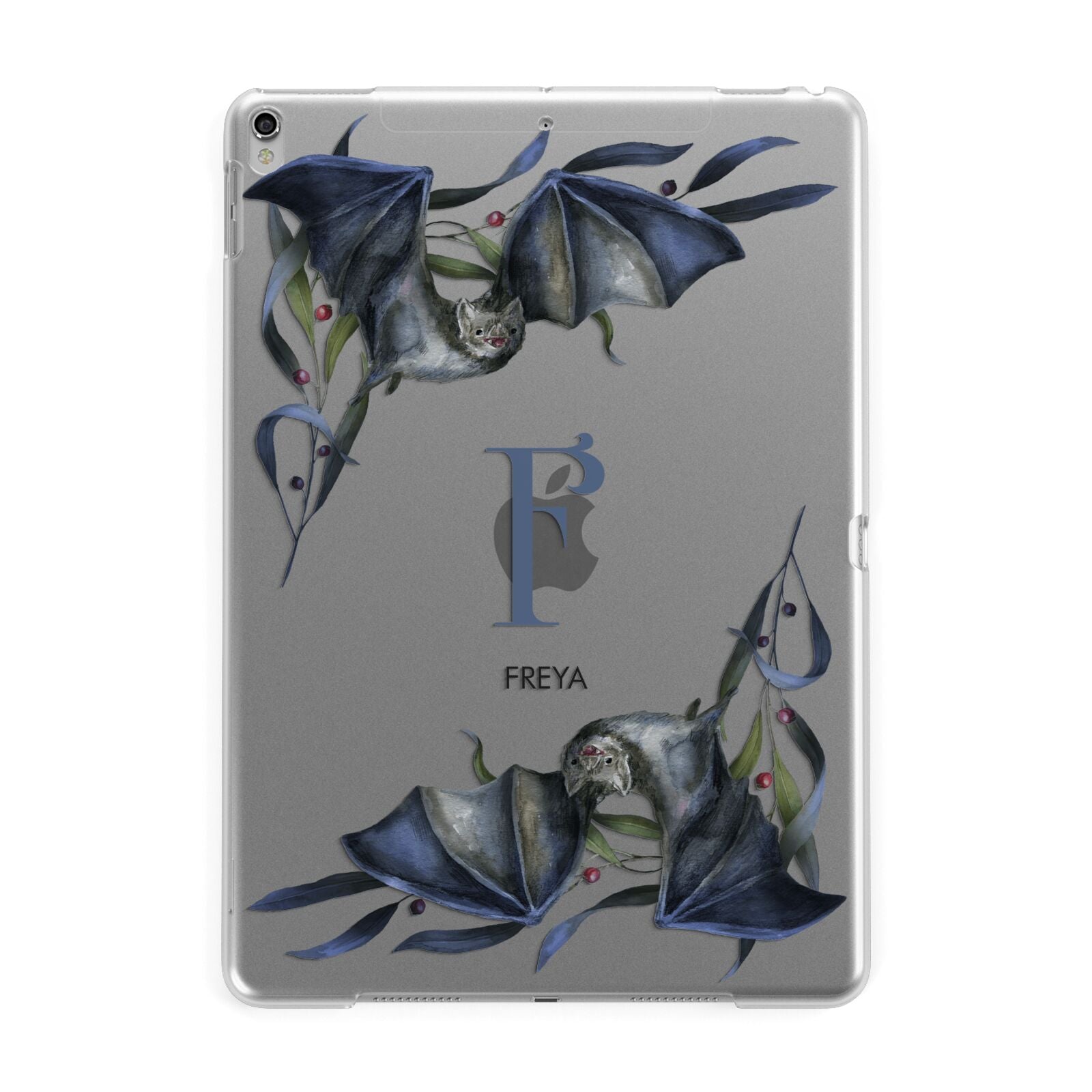 Monogram Bats Apple iPad Silver Case