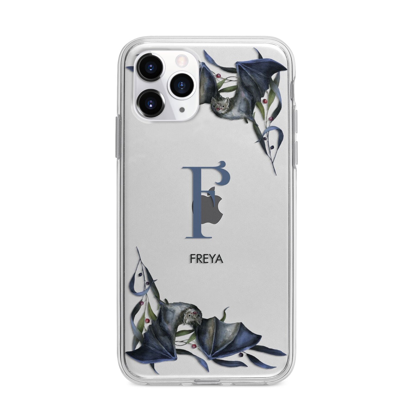 Monogram Bats Apple iPhone 11 Pro in Silver with Bumper Case