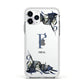 Monogram Bats Apple iPhone 11 Pro in Silver with White Impact Case