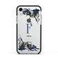 Monogram Bats Apple iPhone XR Impact Case Black Edge on Silver Phone