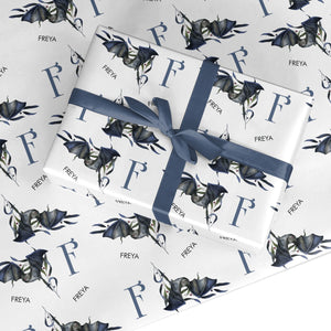 Monogram Bats Wrapping Paper