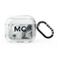 Monogram Black White Swirl Marble AirPods Glitter Case 3rd Gen