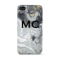 Monogram Black White Swirl Marble Apple iPhone 4s Case