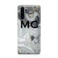 Monogram Black White Swirl Marble Huawei P30 Pro Phone Case