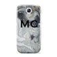 Monogram Black White Swirl Marble Samsung Galaxy S4 Mini Case