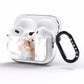 Monogram Marble Photo Upload AirPods Pro Clear Case Side Image
