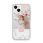 Monogram Marble Photo Upload iPhone 14 Clear Tough Case Starlight