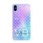 Monogram Mermaid Glitter with Name Apple iPhone Xs Max 3D Tough Case