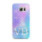 Monogram Mermaid Glitter with Name Samsung Galaxy S6 Edge Case