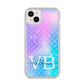 Monogram Mermaid Glitter with Name iPhone 14 Plus Glitter Tough Case Starlight