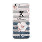 Monogram Pink Blue Striped Watercolour Apple iPhone 5c Case