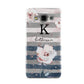 Monogram Pink Blue Striped Watercolour Samsung Galaxy A3 Case