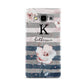 Monogram Pink Blue Striped Watercolour Samsung Galaxy A5 Case
